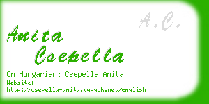 anita csepella business card